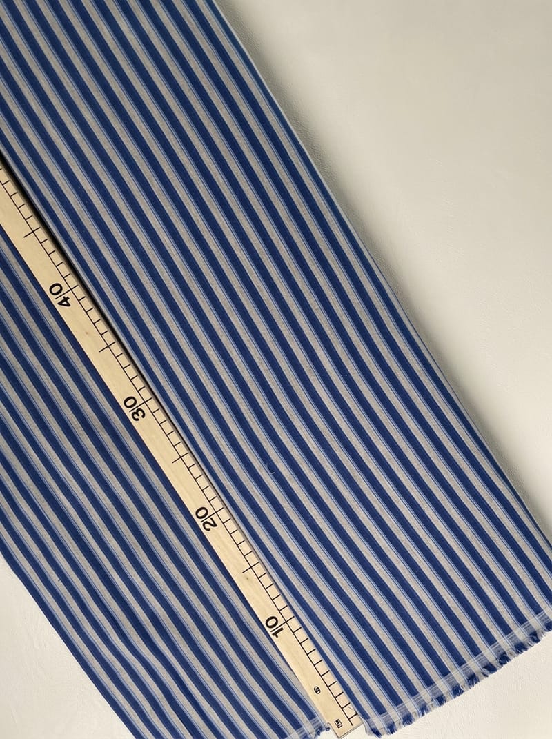 blue striped cotton B-0348