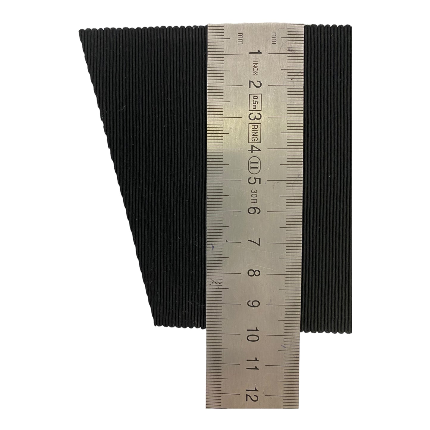 black 80-100mm gros-grain viscose ribbon