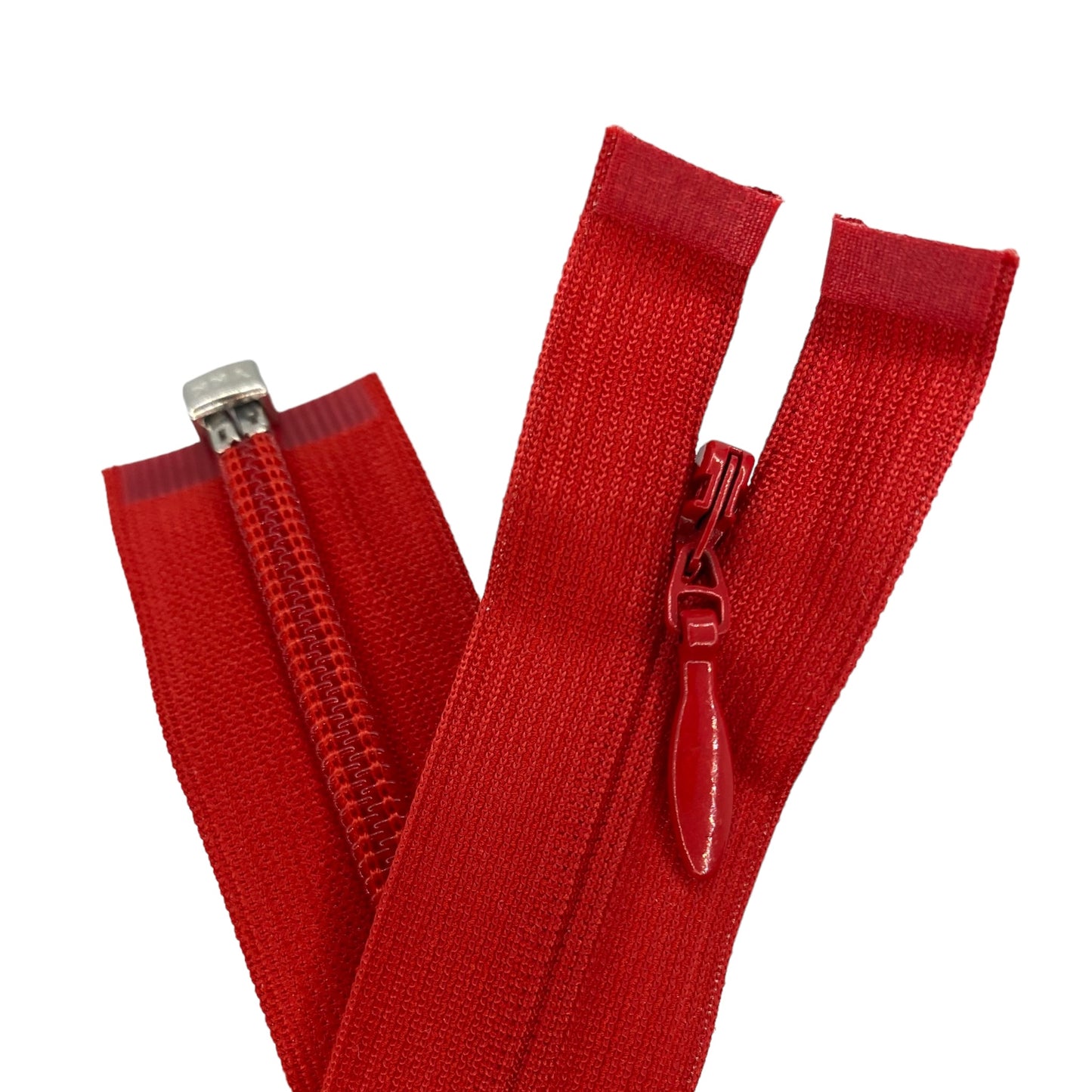 Nylon invisible zipper, open-end, dark red, 42 cm