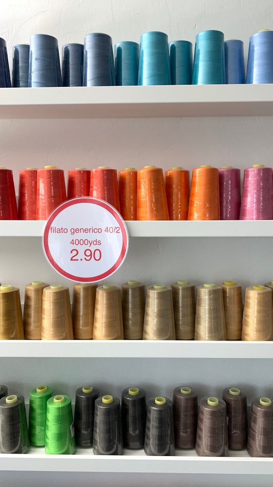 generic sewing thread, 4000 yds , different colors