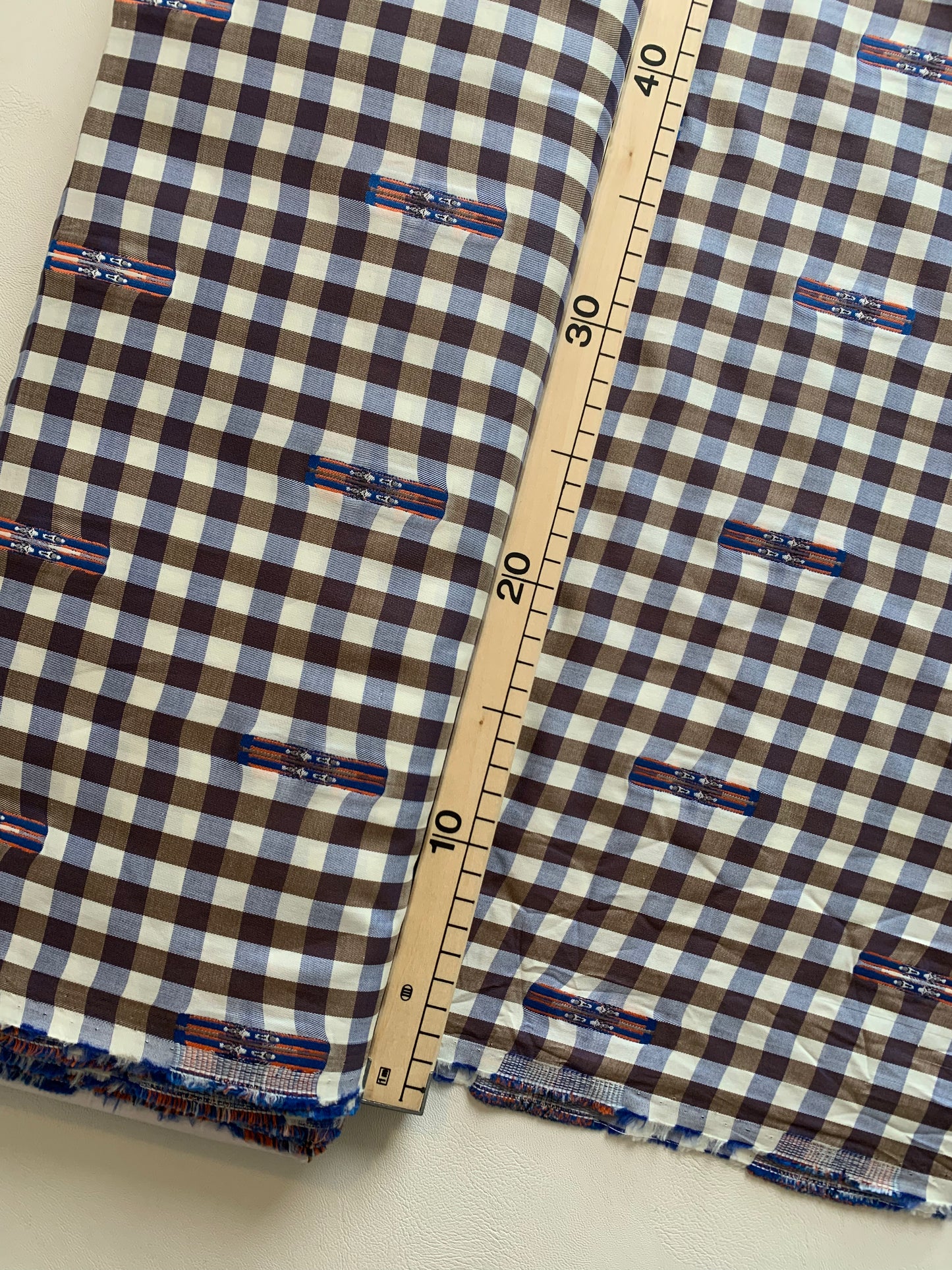 cotton check with ski jacquard B-0440