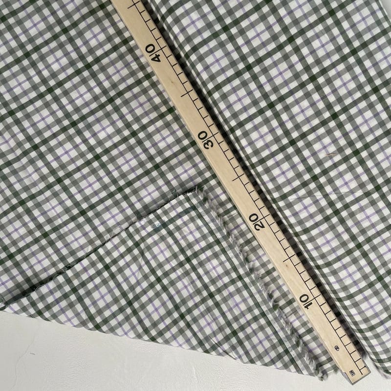 plaid check cotton B-0378