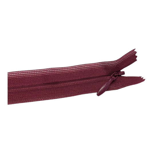 Nylon invisible zipper burgundy 525