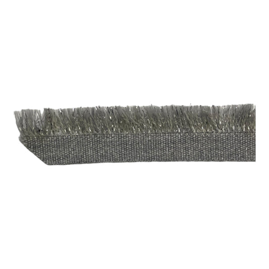 grey/silver fringe 17mm gros-grain ribbon