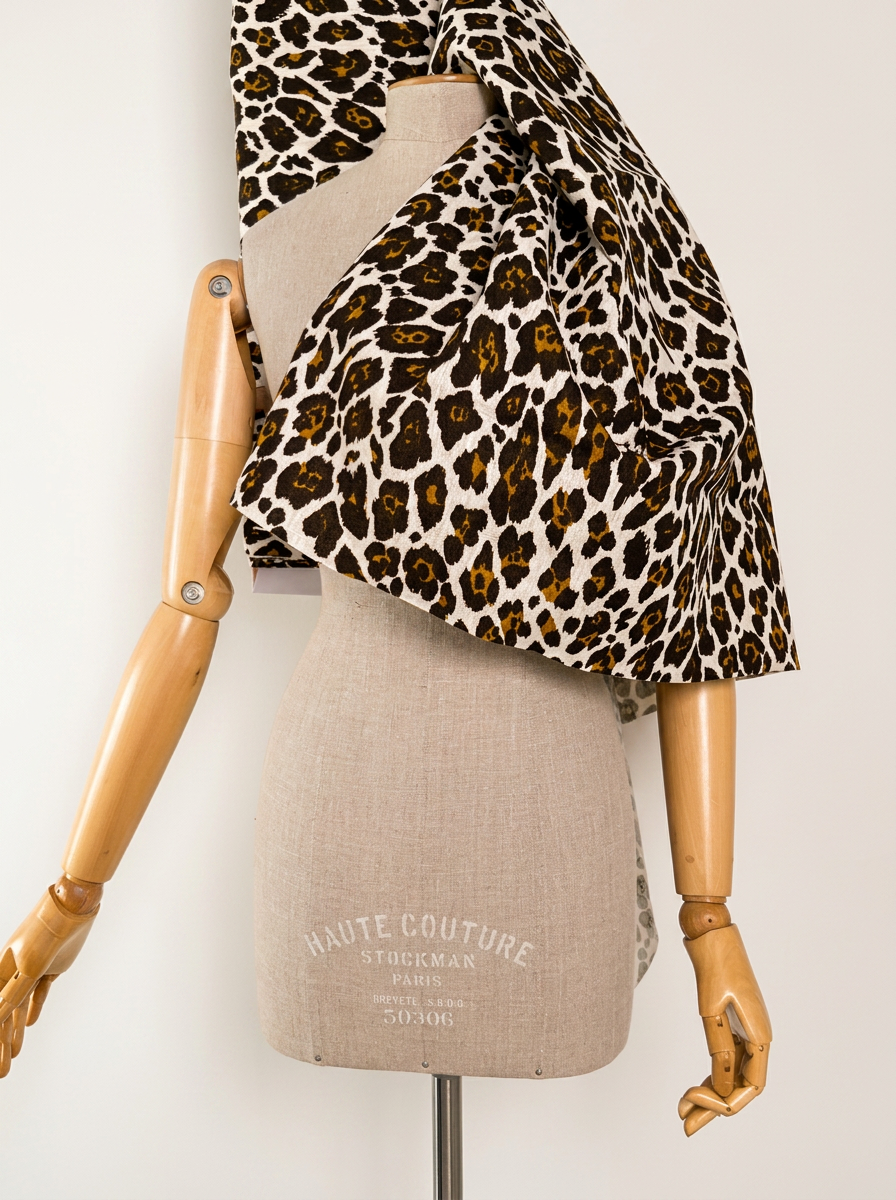 animalier print linen B-0354