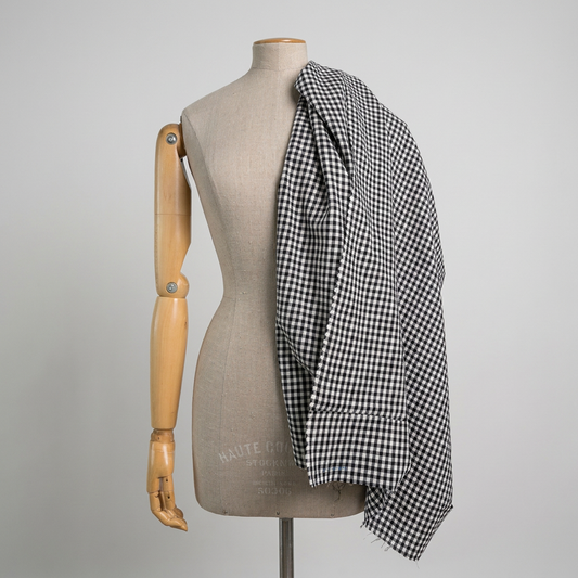 black/white vichy cotton B-0370