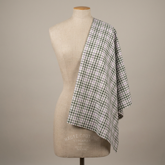 plaid check cotton B-0378