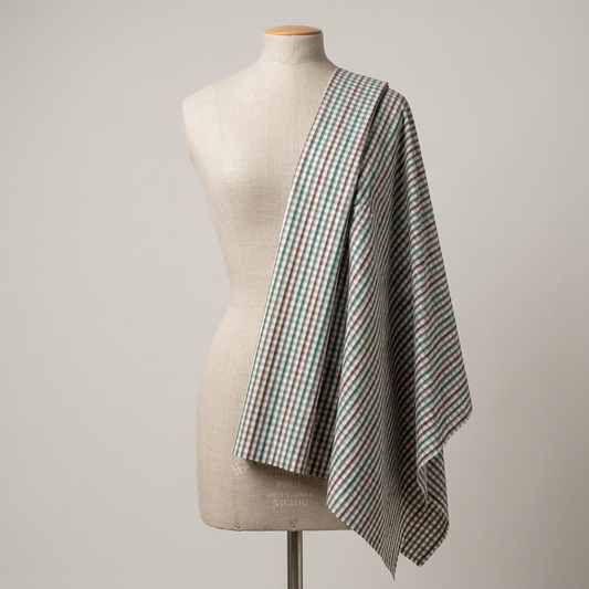 multistripes check cotton B-0380